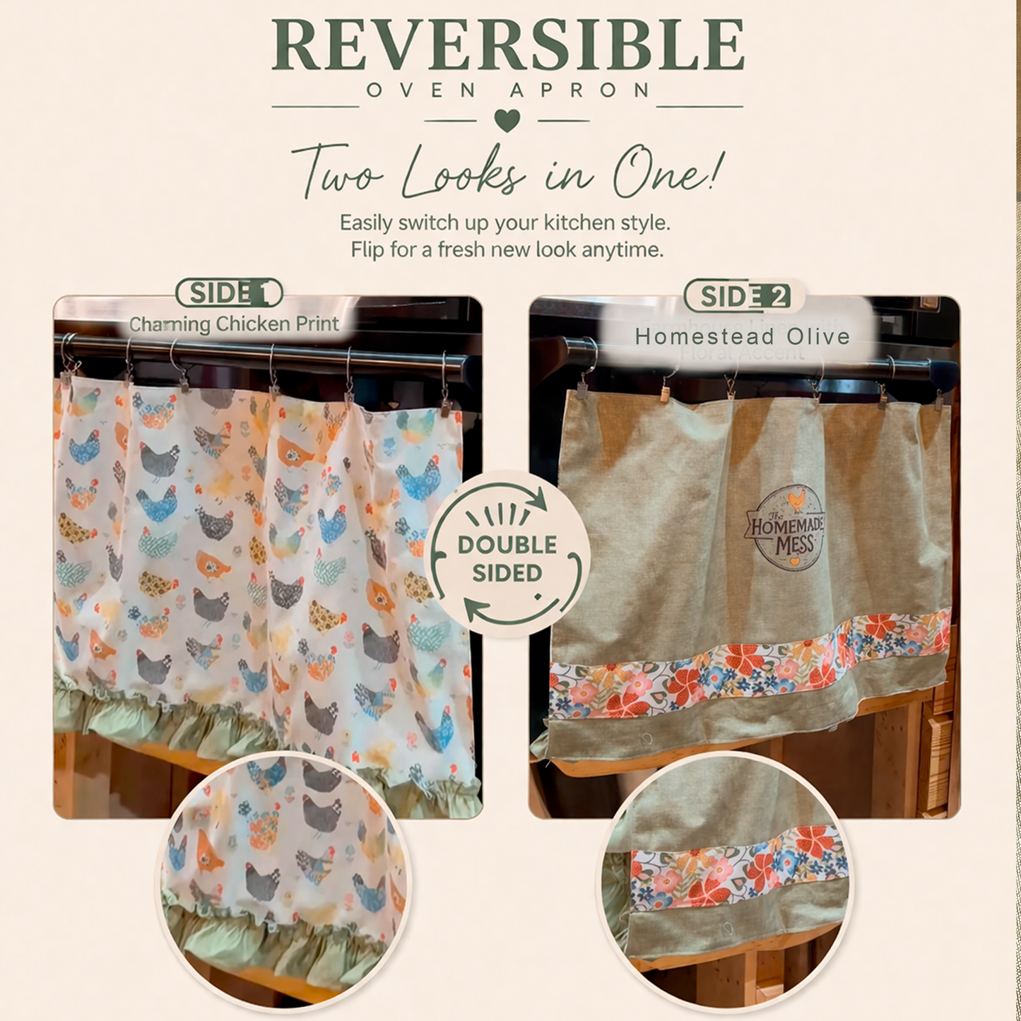 EARY ACCESS - Chicken Oven Apron & Hot Pads @TheHomemadeMess