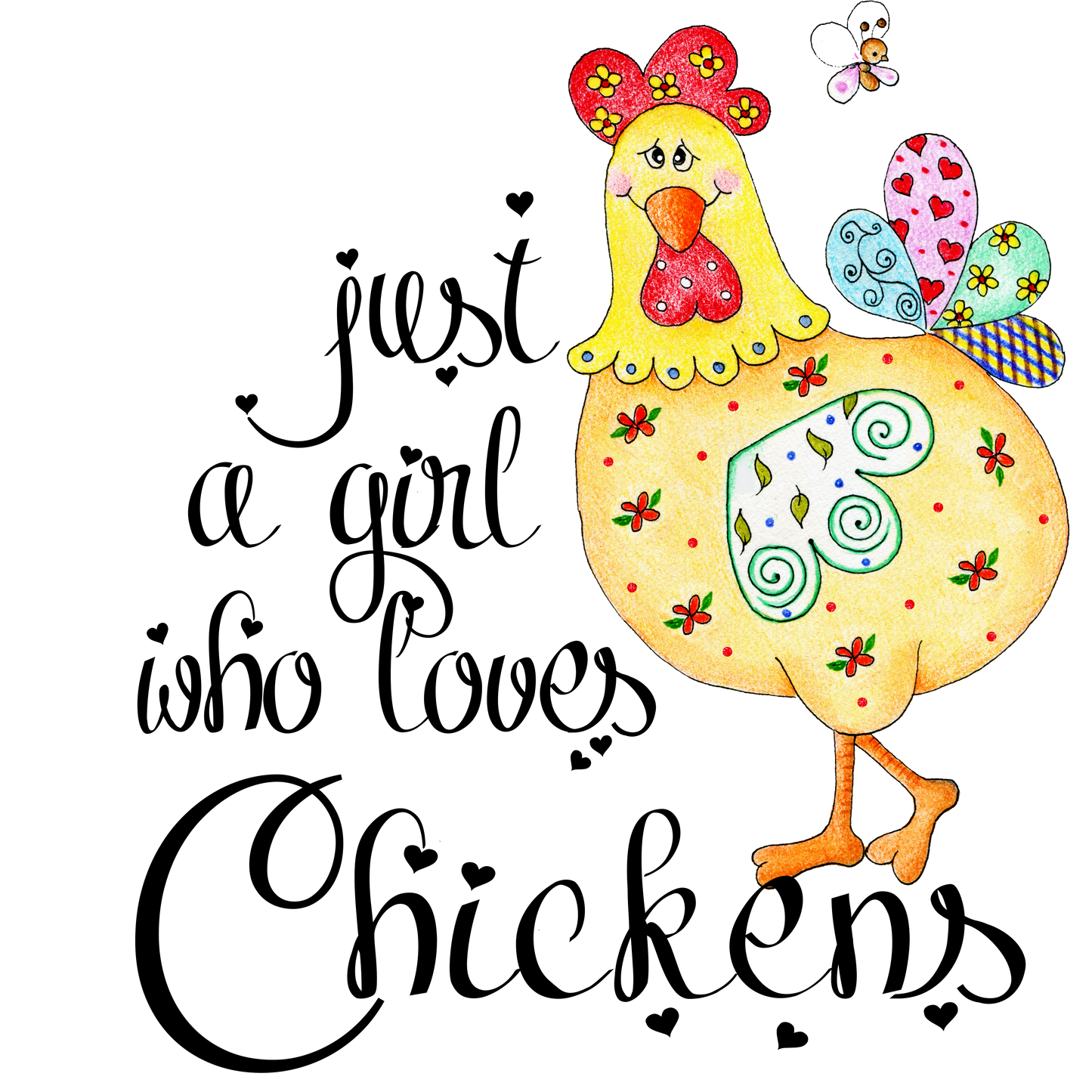 Just A Girl Who Loves Chickens - Backyard Chicken Farmer TShirt