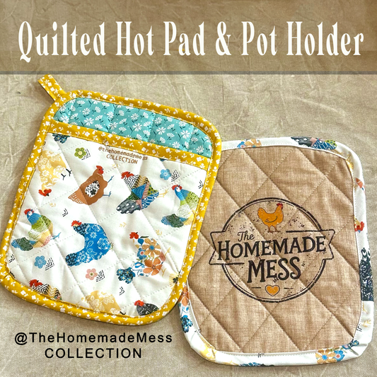 Hot Pad & Oven Mitt Chickens