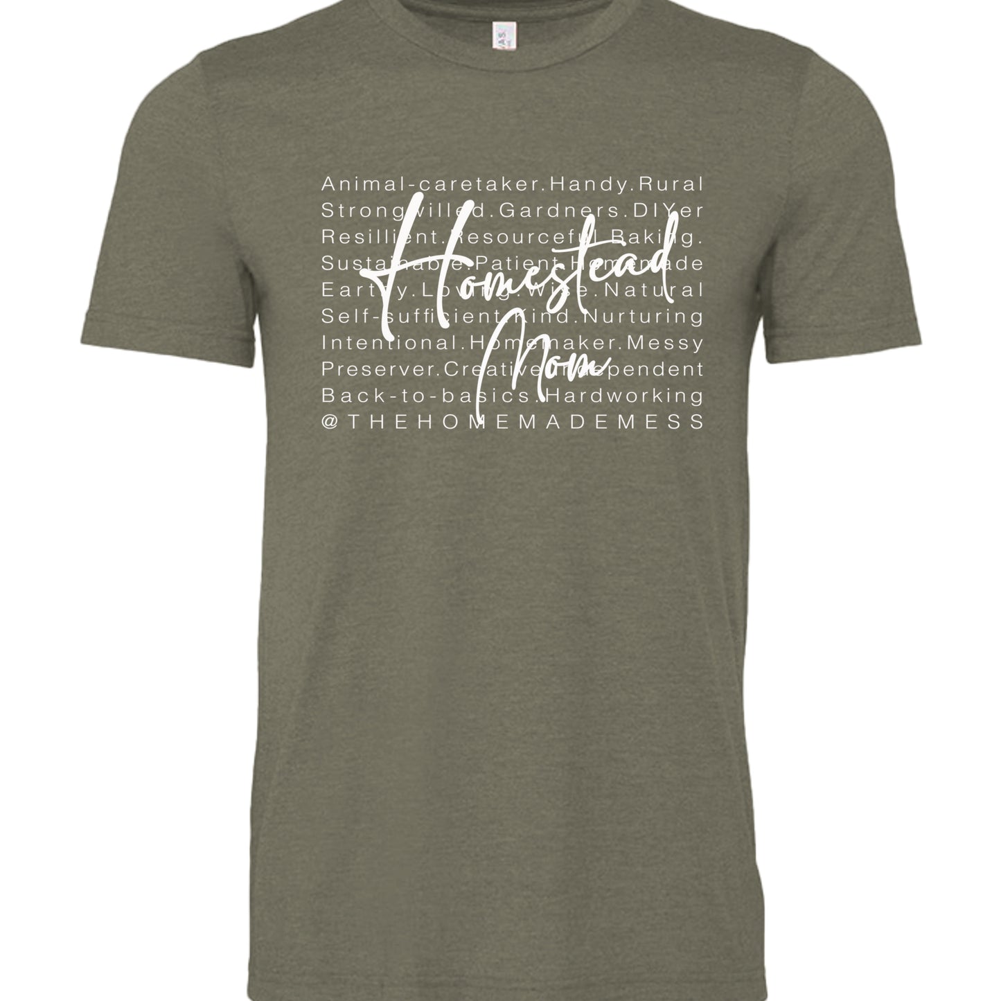 Heather Military Green - 3001CVC - FRONT